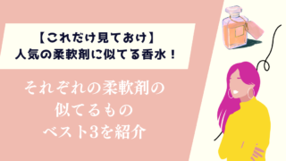 【これだけ見ておけ】人気の柔軟剤に似てる香水！それぞれのベスト3を紹介