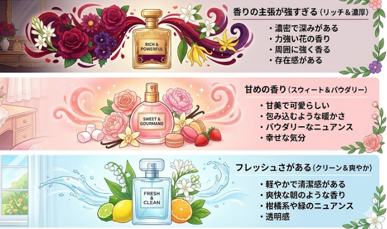 フローラルの香水の種類