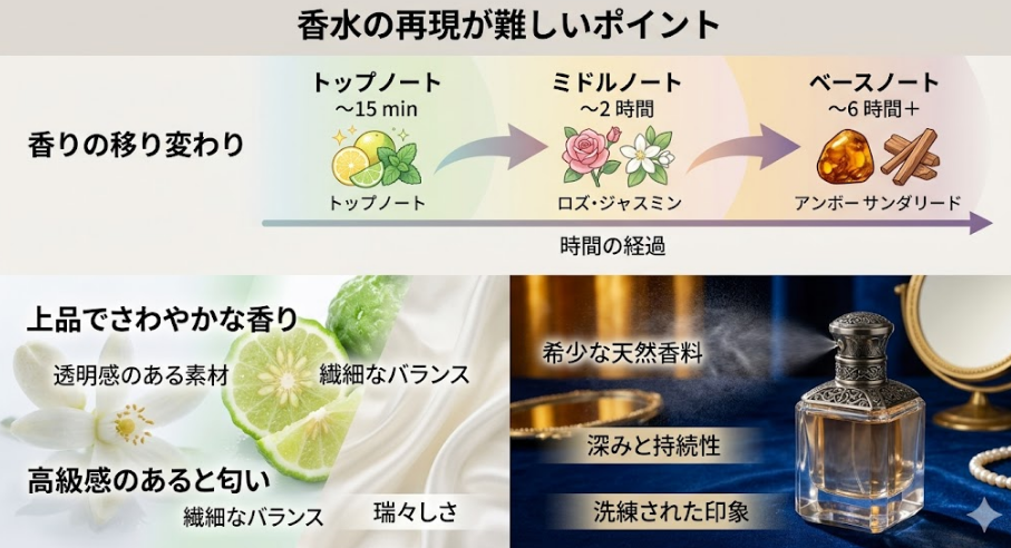 似てる香水では表現するのが難しいポイント